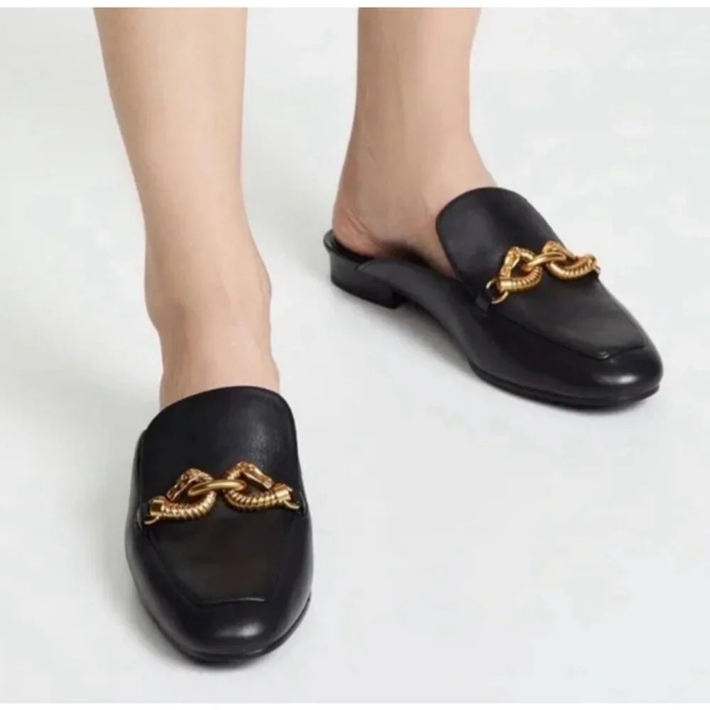 NWOB Tory Burch Jessa Horse Bit Backless Loafer Mules